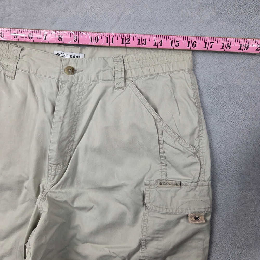 Columbia Cargo Shorts Womens Medium Tan Khaki Excellent Hiking Outdoor Cotton - Picture 5 of 8